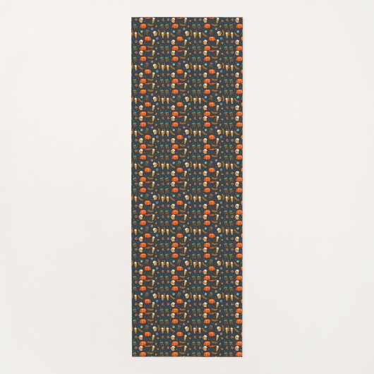 Tapis De Yoga Seamless pattern with chess pieces, books, dice (Devant)