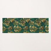 Tapis De Yoga Seamless pattern with golden ferns (Dos (Horizontal))