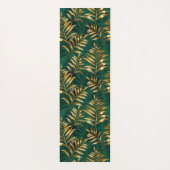 Tapis De Yoga Seamless pattern with golden ferns (Dos)