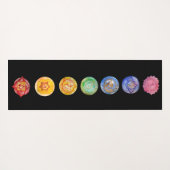Tapis De Yoga Sept chakras aquarelle (Dos (Horizontal))
