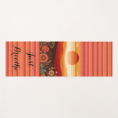 Tapis De Yoga Sérénité Sunset Yoga Mat - 'Just Breathe' (Devant (Horizontal))