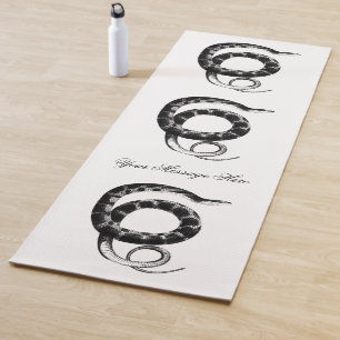 Tapis De Yoga Serpent d'eau à ventre clair noir