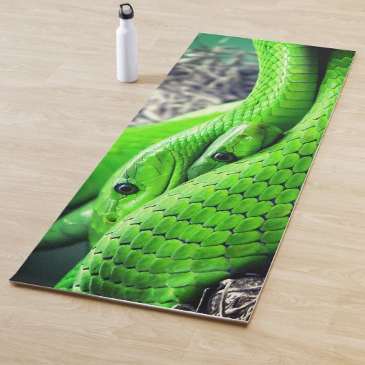 Tapis De Yoga Serpents verts (En situation)