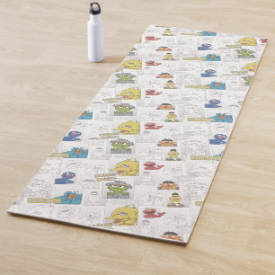 Tapis De Yoga Sesame Street Vintage Comic Pattern