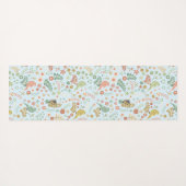 Tapis De Yoga Shabby Birds & Branches Bleu (Dos (Horizontal))