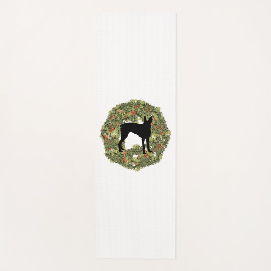 Tapis De Yoga Shadow Silhouette McNab Chien dans une couronne (Devant)