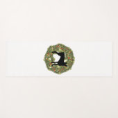 Tapis De Yoga Shadow Silhouette McNab Chien dans une couronne (Devant (Horizontal))