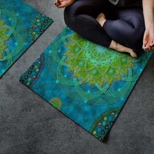 Tapis De Yoga Shambala Tantric Nymphaea mandala art