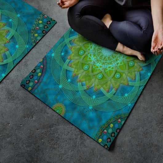 Tapis De Yoga Shambala Tantric Nymphaea mandala art