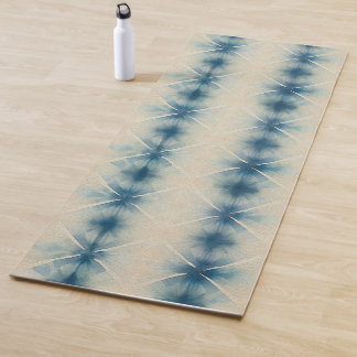 Tapis De Yoga Shibori Bleu Tie Dye Japon Modèle Traditionnel N°3