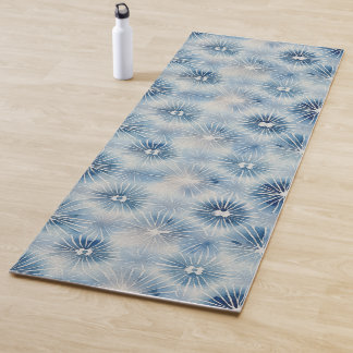 Tapis De Yoga Shibori Blue Tie Dye Japon Motif traditionnel No5