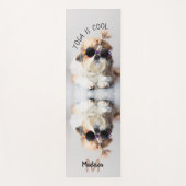 Tapis De Yoga Shih Tzu Cool fun mignon Photo Custom Monogramme (Devant)