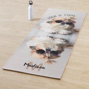 Tapis De Yoga Shih Tzu Cool fun mignon Photo Custom Monogramme
