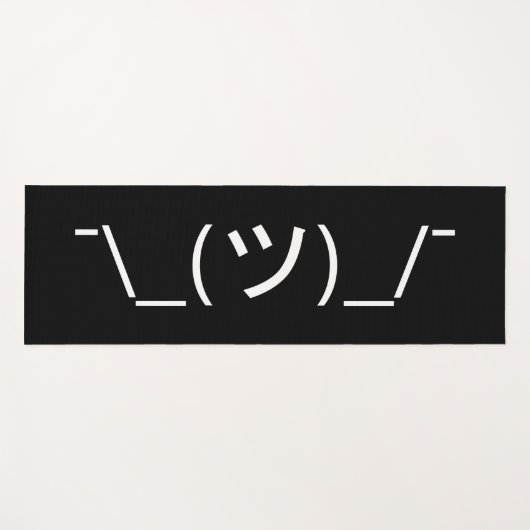 Tapis De Yoga Shrug Emoticon —\_(ツ)_/ Afficher le Kaomoji japona (Devant (Horizontal))