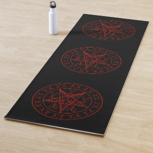 Tapis De Yoga Sigil de lune triple de Baphomet et sigil de
