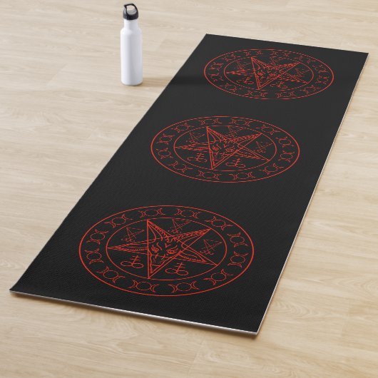Tapis De Yoga Sigil de lune triple de Baphomet et sigil de (En situation)
