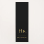 Tapis De Yoga Signature Monogramme Simple Black Gold Yoga Mat (Devant)