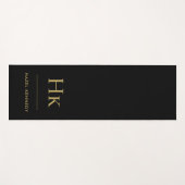 Tapis De Yoga Signature Monogramme Simple Black Gold Yoga Mat (Devant (Horizontal))