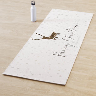 Tapis De Yoga Silhouette de renne en ligne artistique de Slipper