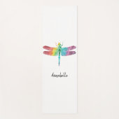 Tapis De Yoga Silhouette magnifique de libellule d'aquarelle (Devant)