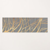 Tapis De Yoga Silhouette Silhouette Silhouette Gris minimum mode (Devant (Horizontal))