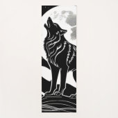 Tapis De Yoga Silhouette Wolf de nuit (Devant)