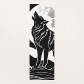 Tapis De Yoga Silhouette Wolf de nuit (Dos)