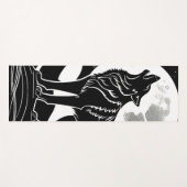 Tapis De Yoga Silhouette Wolf de nuit (Devant (Horizontal))