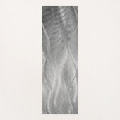 Tapis De Yoga Silver Brushed Metal Abstract (Devant)