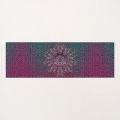 Tapis De Yoga Silver OM Hexagonal Mandala (Dos (Horizontal))