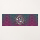 Tapis De Yoga Silver OM Hexagonal Mandala (Devant (Horizontal))