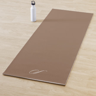 Tapis De Yoga Simple café Brown Neutre Minimaliste Exercice