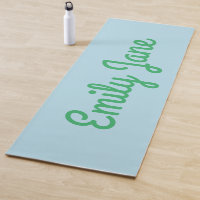 Simple Cute bleu vert Script Nom personnalisé