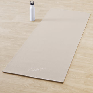 Tapis De Yoga Simple Exercice Neutre De Beige