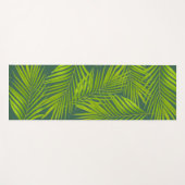 Tapis De Yoga Simple Feuilles de palme vert botanique sur vert (Devant (Horizontal))
