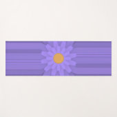 Tapis De Yoga Simple Fleur Violette sur Croix Moderne (Devant (Horizontal))