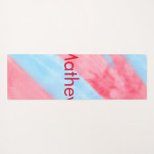 Tapis De Yoga simple initial letter mongram add your name red b (Dos (Horizontal))
