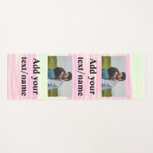 Tapis De Yoga simple minimum ajouter votre nom photo aquarelle y (Devant (Horizontal))