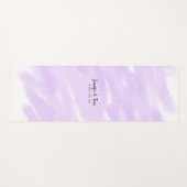 Tapis De Yoga simple minimum ajouter votre nom unité de mariage (Devant (Horizontal))