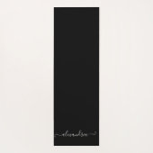 Tapis De Yoga Simple moderne Black Girl Script Nom de calligraph (Dos)