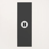 TAPIS DE YOGA SIMPLE MODERNE MODERNE MONOGRAM ÉLÉGANT CHIC STYLE (Dos)