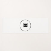 TAPIS DE YOGA SIMPLE MODERNE MODERNE MONOGRAM ÉLÉGANT CHIC STYLE (Devant (Horizontal))