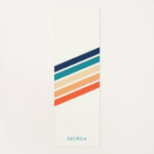 Tapis De Yoga Simple Monogram Retro  (Devant)