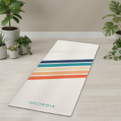 Tapis De Yoga Simple Monogram Retro 