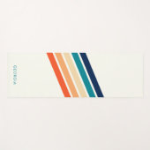 Tapis De Yoga Simple Monogramme Rétro (Devant (Horizontal))