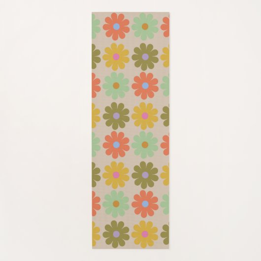 Tapis De Yoga Simple Pastel Vintage Flower Pattern (Devant)