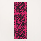 Tapis De Yoga Simple Scribble | Noir | Carrelage central | Ruby  (Devant)