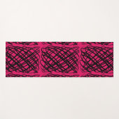 Tapis De Yoga Simple Scribble | Noir | Carrelage central | Ruby  (Devant (Horizontal))