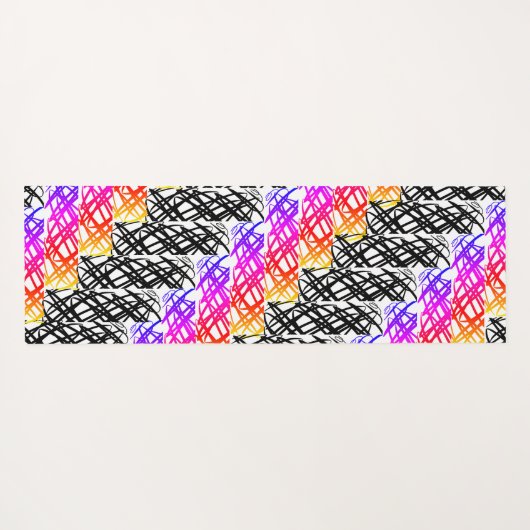 Tapis De Yoga Simple Scribble | Os à hareng | (Dos (Horizontal))