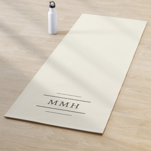 Tapis De Yoga Simple Stylish Ivory Monogram